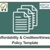 Affordability Policy Template