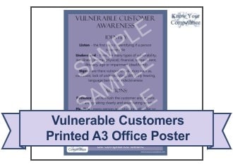 Vulnerable Customers Office Poster