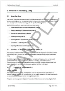 FCA Manual Sample Page 6