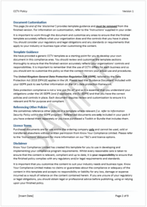 CCTV Policy Template Page 2 Sample
