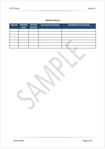 CCTV Policy Template Page 3 Sample