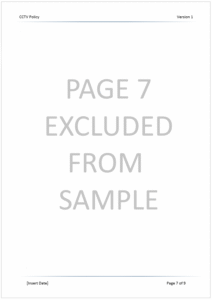 CCTV Policy Template Page 7 Sample