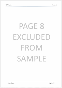 CCTV Policy Template Page 8 Sample