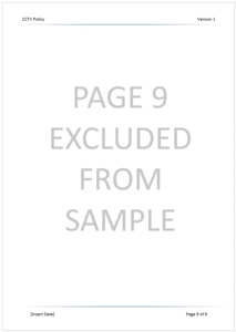 CCTV Policy Template Page 9 Sample