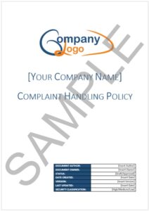 Complaint Policy Sample Page 1