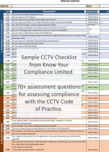 CCTV Checklist Template