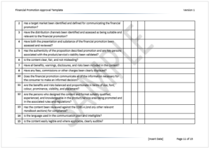 Financial Promotion Approval Process Template 3