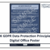 Digital GDPR Principles Office Poster