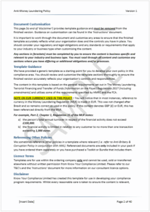 AML Policy Sample 2