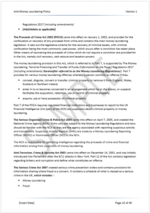 AML Policy Sample 8