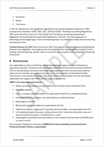 AML Policy Sample 9
