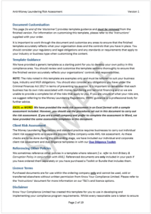 AML Risk Assessment Procedures Sample 2