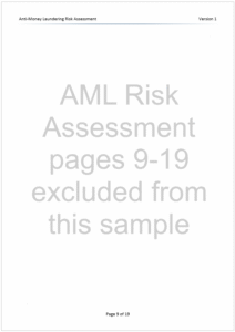 AML Risk Assessment Procedures Sample 9