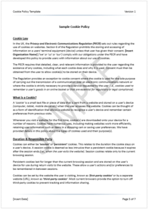 Cookie Policy Template Sample Page 5