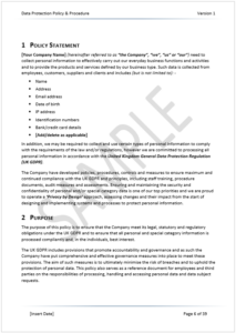 Data Protection Policy Sample 5