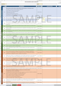 Due Diligence Checklist Sample 1