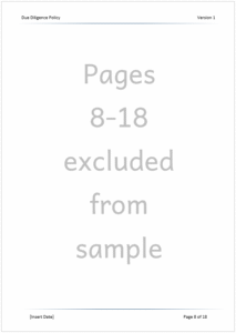 Due Diligence Policy Sample 7