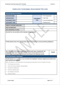 Employee Screening Sample 2