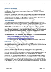 FCA Regulatory Business Plan Sample 2