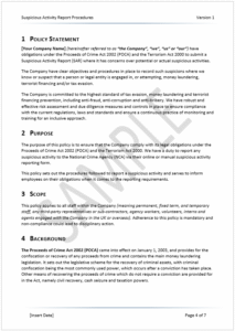 SAR Procedures Sample 4